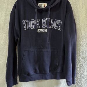 Navy Blue York Beach Hoodie